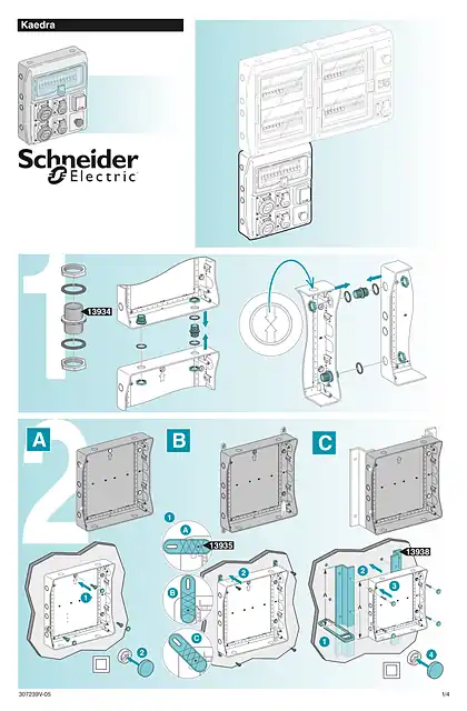 schneider施耐德Kaedra - Enclosure for power outlets - Instructions Sheet